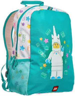 LEGO Iconic Unicorn Girl Kids School Backpack for Travel, On-the-Go, Back to School, with Adjustable Padded Straps