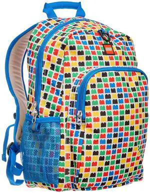 LEGO  Iconic Prints Kids School Backpack, for Travel, On-the-Go, Back to School with Adjustable Padded Straps