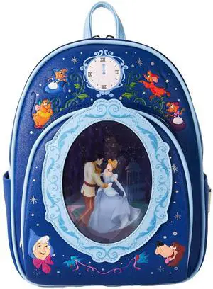 Loungefly Disney Cinderella 75th Anniversary Lenticular Mini Blue Backpack