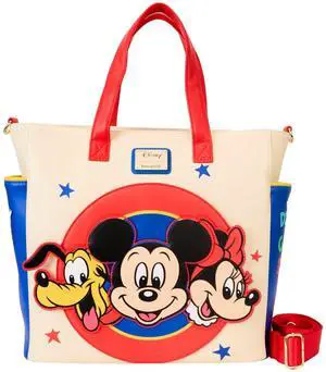 Loungefly Disney Mickey and Friends Retro Convertible Backpack & Tote Bag