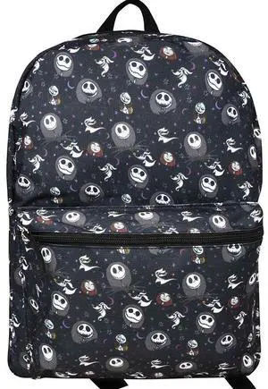 Jack Skellington Backpack 16" All Over Print Nightmare Before Christmas Zero Jack Skellington Backpack 16" All Over Print Nightmare Before Christmas Zero