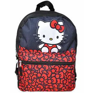 Hello Kitty Nylon Backpack 16" School Bookbag for Girls ages 3+ Hello Kitty Nylon Backpack 16" School Bookbag for Girls ages 3+