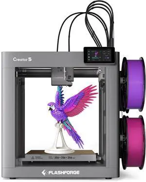 Flashforge Creator 5 4-Toolheads Multi-Color 3D Printer | 500% Faster, Zero Purge Waste Flashforge Creator 5 4-Toolheads Multi-Color 3D Printer | 500% Faster, Zero Purge Waste