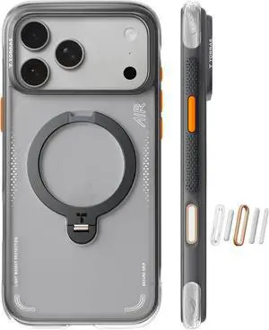 TORRAS Ostand Q3 Air for iPhone 17 Pro Case 6.3'' with Stronger Magnetic Stand, Fit for Magsafe, Shadow Black TORRAS Ostand Q3 Air for iPhone 17 Pro Case 6.3'' with Stronger Magnetic Stand, Fit for Magsafe, Shadow Black