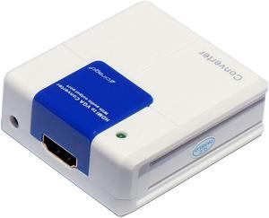Cirago Female HDMI to VGA Female 3.5mm Audio & Video Converter 1080i Output Display Adapter For PC Monitor HDMVGACNVR, White