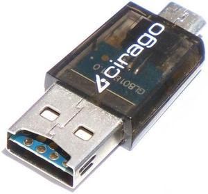 Cirago Memory Card Reader Micro USB to Micro SD For All Android Phone Tablet PC