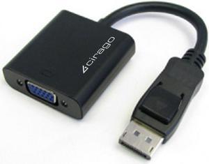 Cirago DisplayPort DP to VGA 1080P Video Converter Cable Adapter for PC Laptop- Black
