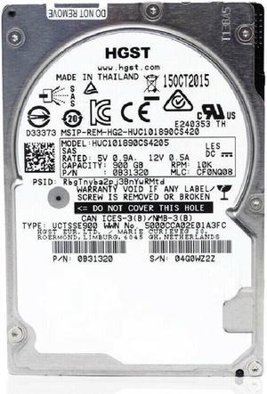 HGST Ultrastar C10K1800 2.5" Internal Hard Drive 900GB 10Krpm 128MB Cache SAS 12Gb/s HDD for Server & PC 0B31320 HUC101890CS4205