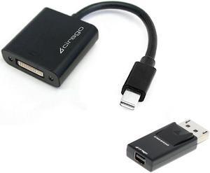 Cirago Mini DisplayPort to DVI 1080P Cable Adapter with Display Port DP Cord Converter For PC, Laptop, Mac, Macbook Pro Air - Black