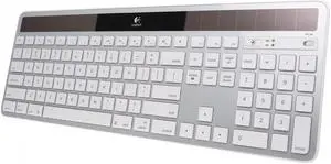 Logitech K750 2.4GHz Wireless Solar Recharging Slim Keyboard for Mac 920-003677, Silver