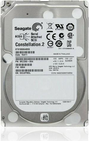 Seagate Constellations.2 1TB 2.5" Internal Hard Drive 7200rpm 64MB Cache SAS 6Gb/s HDD for Server or PC, ST91000640SS