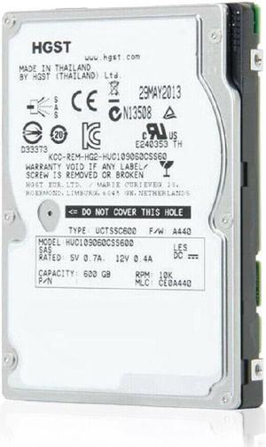 HGST SFF 2.5" Internal Hard Drive 600GB 10Krpm 64MB Cache SAS 6Gb/s HDD for PC & Server 0B26040, HUC109060CSS600