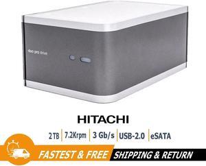 Hitachi Duo Pro Drive 2TB Quad USB 2.0 eSATA Desktop External Hard Drive 0S00039