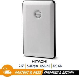 Hitachi G-DRIVE 1TB 7200rpm USB-C Portable External Hard Drive Gray, 0G04844