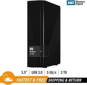 WD My Book for Mac 3TB Desktop External Hard Drive USB 3.0 WDBYCC0030HBK, Black