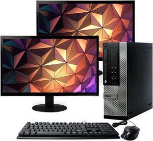 Dell Optiplex 3020 SFF Computer Intel Core I5-4570 8GB DDR3 256GB SSD WiFi USB 3.0 Displayport Windows 10 Home includes Two 22" LCD Monitors