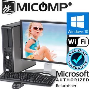 Dell Optiplex 755 Core 2 Duo 3.0Ghz 8GB 250Gb Dvd Windows 10 Professional 64 Bit Desktop Computer PC & 19" LCD Monitor