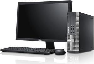 Fast Dell 9020 SFF & 22" LCD I5-4570 8Gb 256Gb SSD Desktop Computer PC Windows 10 Home 1 Year Warranty