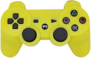 PS3 Controller Wireless Gamepad for PlayStation 3 Bluetooth Game Controller Remote Control Support PS3 with USB Cable (yellow)