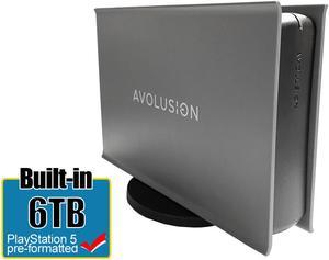Avolusion PRO-5X Series 6TB USB 3.0 External Gaming Hard Drive for PS5 Game Console (Grey) - 2 Year Warranty