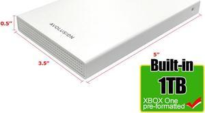Avolusion HD250U3-WH 1TB USB 3.0 Portable XBOX One External Gaming Hard Drive (XBOX Pre-Formatted, White) - 2 Year Warranty