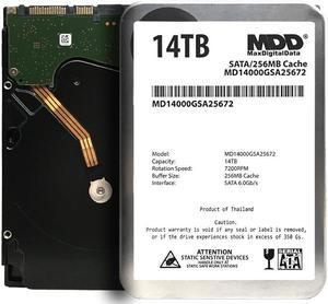 MDD (MD14000GSA25672) 14TB 7200RPM SATA 6Gb/s 128MB Cache 3.5" Internal Desktop Hard Drive - 3 Years Warranty