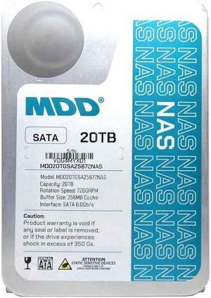 MDD (MD20TGSA25672NAS) 20TB 7200 RPM 256MB Cache SATA 6.0Gb/s 3.5-inch Internal NAS Hard Drive