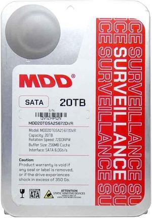 MDD (MDD20TGSA25672DVR) 20TB 7200RPM 256MB Cache SATA 6.0Gb/s 3.5inch Internal Surveillance Hard Drive