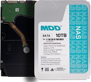 MDD 10TB 7200RPM SATA 6.0Gb/s 256MB 3.5inch Internal Hard Drive for NAS Network Storage (MDD10TSATA25672NAS) - 3 Years Warranty