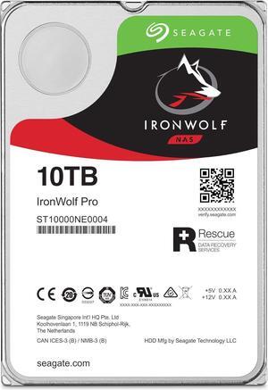 Seagate IronWolf Pro 10TB NAS Hard Drive 7200 RPM 256MB Cache SATA 6.0Gb/s 3.5" Internal Hard Drive ST10000NE0004