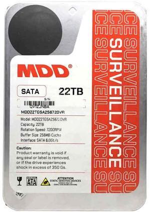 MDD (MDD22TS25672DVR)  22TB 7200RPM 256MB Cache SATA 6.0Gb/s 3.5inch Internal Surveillance Hard Drive