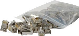 100pcs CAT6 Shielded EZ RJ45 Pass Through Modular Plug Cable Connector End 8P8C