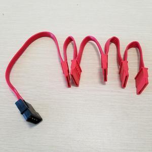 Molex 4Pin to SATA 15Pin Adapter 1 to 5 Splitter Hard Drive Power Extension Cable 18AWG Red for PC DIY