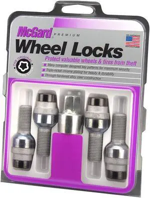 McGard 28320 Black Chrome Bolt Radius Seat Wheel Lock Set - M14x1.5 (17mm)