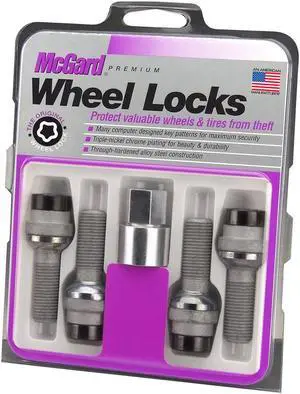 McGard 28332 Black Chrome Bolt Radius Seat Wheel Lock Set - M14x1.5 (19mm)