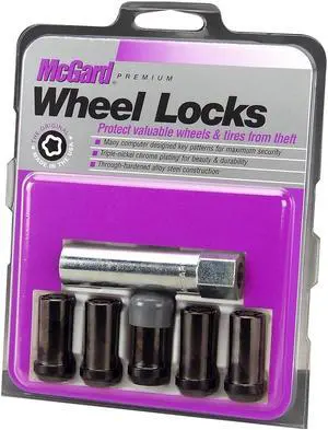 McGard 25540BK Black Chrome Tuner Cone Seat Wheel Lock Set - 1/2"-20 (13/16")