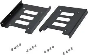SSD Metal Mounting Bracket 2.5 to 3.5 Hard Drive Bracket Kit Adapter SSD HDD Holder with Screws (2 Pack)