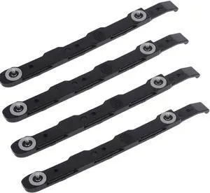 4 Pack Chassis Hard Drive Mounting Plastic Rails Black