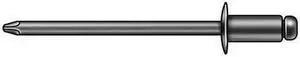 ZORO SELECT 5RTV9 Blind Rivet, Dome Head, 1/4 in Dia., 27/32 in L, Stainless