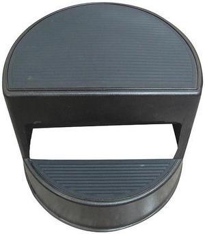 ZORO SELECT 5M656 2 Steps, Plastic Step Stool, 350 lb. Load Capacity, Black