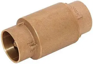 ZORO SELECT 6AJY7 1/2" Solder Bronze Spring Check Valve