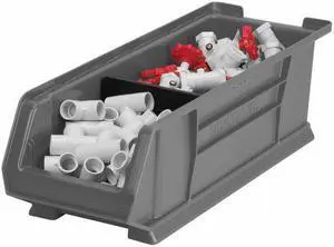 AKRO-MILS 41287 Plastic Divider, Black, 9 5/8 in L, 8 13/16 in H, 6 PK