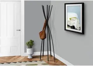 MONARCH SPECIALTIES I 2017 Coat Rack, Hall Tree, Free Standing, 5 Hooks,