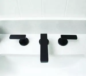 SPEAKMAN SB-2721-MB 3 Hole Single Lever Faucet, Matte Black