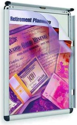 QUARTET CF32 Sign Holder,Wall,24x36,Alum,Silver