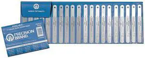 PRECISION BRAND 19740 Feeler Gage Set, High Carbon Spring Steel, 20PC