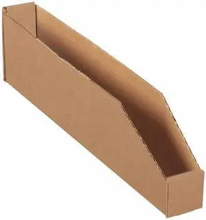 PARTNERS BRAND BINBWZ218K Open Top Bin Boxes, 2" x 18" x 4-1/2", Kraft,