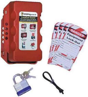 IDEAL WAREHOUSE INNOVATIONS 70-1187 Equipment Lockout System,Plastic,Red