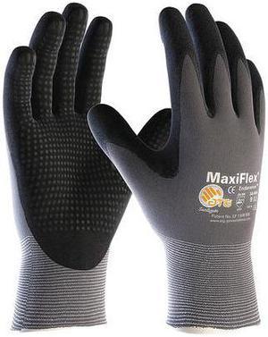 Endurance Seamless Knit Nylon Gloves Large Size 9 Gray/Black 12 Pairs 34844L