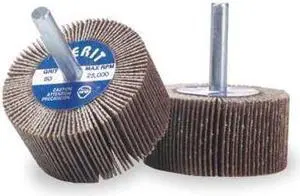 MERIT 08834131822 Flap Wheel,AO,3/8x3/8x1/8 In Shank,80G